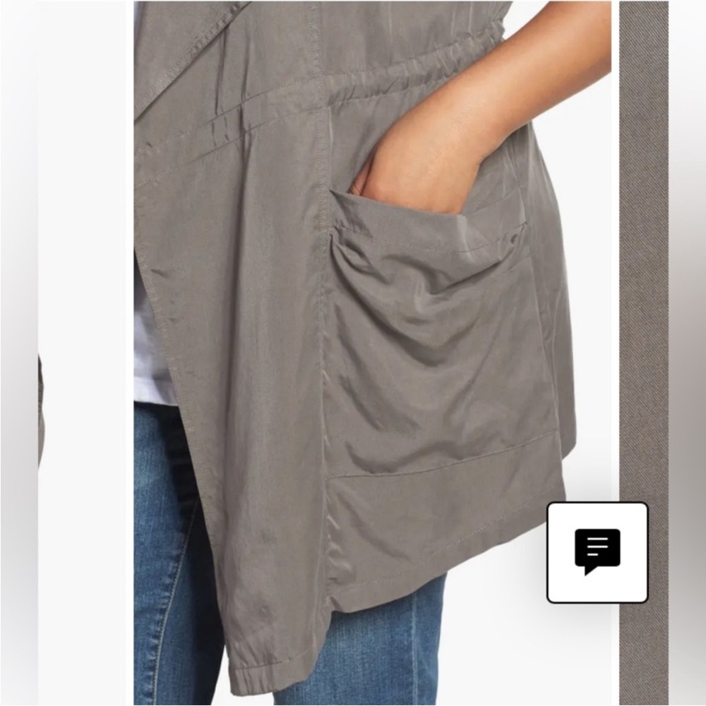 Sleeveless Open Drawstring Jacket - Picture 4 of 8